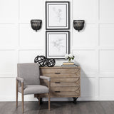 Earnhardt I Small 9L x 9W Black Wooden Beaded Orb from Mercana - Luna Furniture