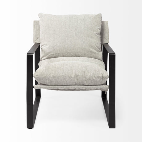 Guilia Frost Gray With Metal Frame Sling Accent Chair from Mercana - Luna Furniture