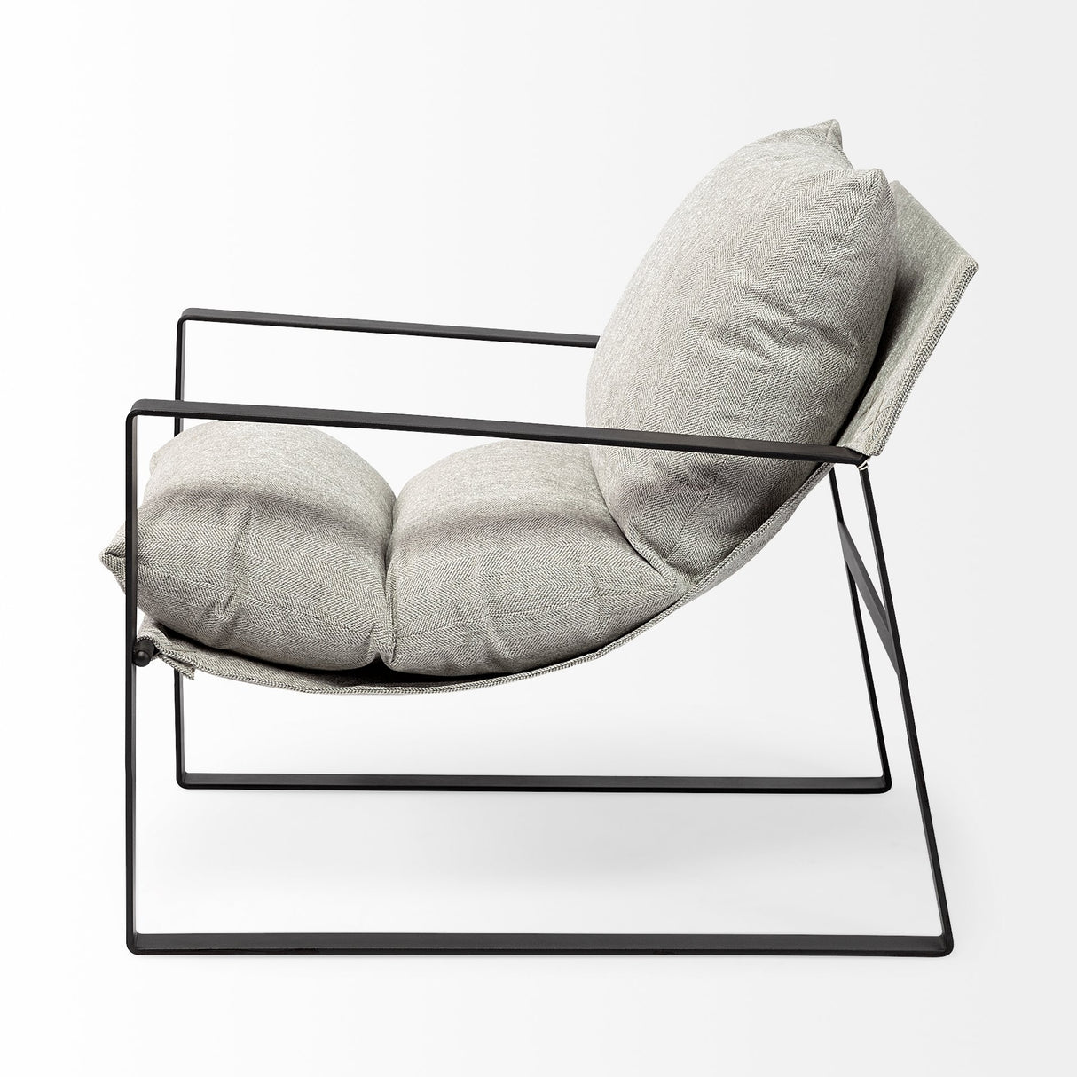 Guilia Frost Gray With Metal Frame Sling Accent Chair from Mercana - Luna Furniture