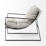 Guilia Frost Gray With Metal Frame Sling Accent Chair from Mercana - Luna Furniture