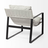 Guilia Frost Gray With Metal Frame Sling Accent Chair from Mercana - Luna Furniture
