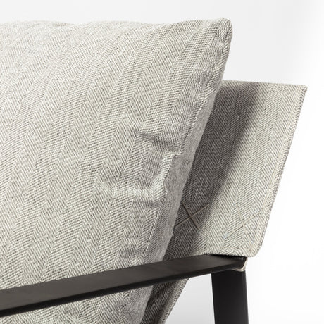 Guilia Frost Gray With Metal Frame Sling Accent Chair from Mercana - Luna Furniture