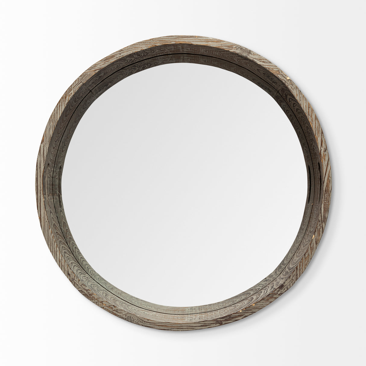 Whittier (Large) 28L x 28W Brown Wooden Mirrored Base Tray from Mercana - Luna Furniture