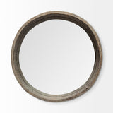 Whittier (Large) 28L x 28W Brown Wooden Mirrored Base Tray from Mercana - Luna Furniture