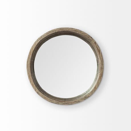 Whittier Small 20L x 20W Brown Wooden Mirrored Base Tray from Mercana - Luna Furniture