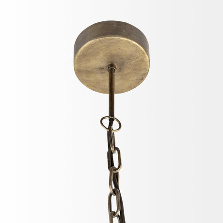 Dyson I 18x18 Black Metal Triangular Orb Pendant Light from Mercana - Luna Furniture