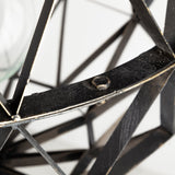 Dyson I 18x18 Black Metal Triangular Orb Pendant Light from Mercana - Luna Furniture