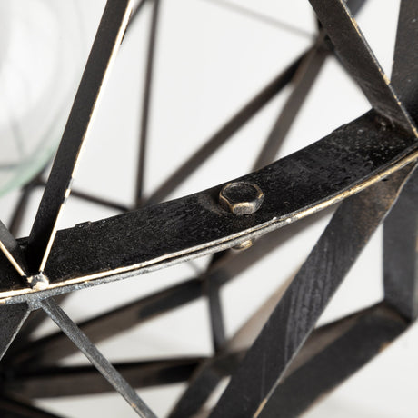 Dyson I 18x18 Black Metal Triangular Orb Pendant Light from Mercana - Luna Furniture