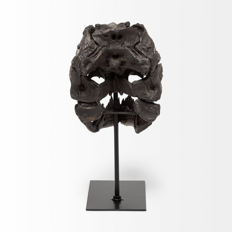 Jurassic 6L x 10W Brown Resin Tyrannosaurus Skull Replica from Mercana - Luna Furniture