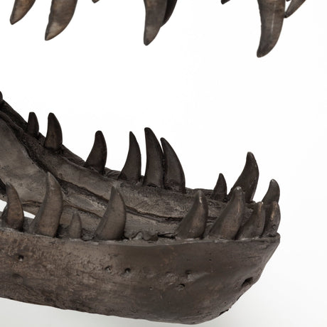 Lagrane 19L x 11W Brown Resin Tyrannosaurus T Rex Dinosaur Skull Replica from Mercana - Luna Furniture