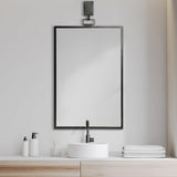 Grimm 24x43 Rectangular Gray Metal Frame Mirror from Mercana - Luna Furniture