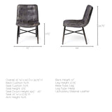 Horsdal Black Genuine Leather Seat w/ Black Metal Frame Dining Chair from Mercana - Luna Furniture