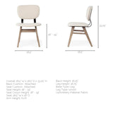 Haden I Cream Fabric Wrap Brown Solid Wood Base Dining Chair, Set of 2 from Mercana - Luna Furniture