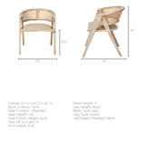 Tabitha I Blonde Wooden Frame 100% Polyester Seat Dining Chair from Mercana - Luna Furniture