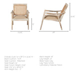 Teryn Cream Linen Seat And Natural Wooden Base w/ Mesh Back Accent Chair from Mercana - Luna Furniture