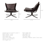 Colarado Black Leather Cushions w/ Black Metal Frame Sling-Style Accent Chair from Mercana - Luna Furniture