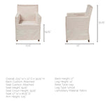 Elbert II Cream Fabric Slip-Cover Brown Wood Frame Dining Chair from Mercana - Luna Furniture