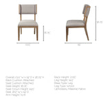 Tenton I Grey Fabric Wrap Brown Wooden Base Dining Chair, Set of 2 from Mercana - Luna Furniture
