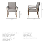 Palisades Grey Fabric Wrap Brown Wooden Frame Dining Chair from Mercana - Luna Furniture