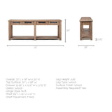 Harrelson III 72L x 18W Brown Wood 4 Drawer Console Table from Mercana - Luna Furniture