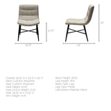Barrow I Beige Fabric Wrap Black Metal Frame Dining Chair, Set of 2 from Mercana - Luna Furniture