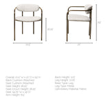 Parker I Cream Fabric Seat Gold Metal Frame Dining Chair, Set of 2 from Mercana - Luna Furniture