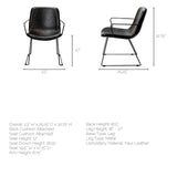 Sawyer II Black Faux-Leather Seat Black Iron Frame Dining Chair from Mercana - Luna Furniture