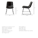 Sawyer I Dark Brown Faux-Leather Seat Black Iron Frame Dining Chair, Set of 2 from Mercana - Luna Furniture