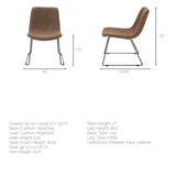 Sawyer I Brown Faux-Leather Seat BlackIron Frame Dining Chair, Set of 2 from Mercana - Luna Furniture