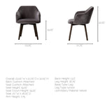 Ronald II Grey Velvet Wrap Black Wooden Base Dining Chair from Mercana - Luna Furniture