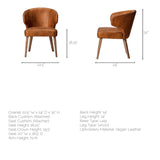 Niles 22.5L x 24.0W x 32.0H Brown Faux Leather Seat W/Brown Wooden Legs Wingback Dining Chair from Mercana - Luna Furniture