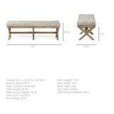 Solis II 50L x 16W Brown Base Beige Woven Leather Cushion Accent Bench from Mercana - Luna Furniture
