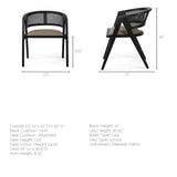 Tabitha I Black Wooden Frame Linen Wrap Seat Dining Chair from Mercana - Luna Furniture