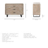 Giselle I 40L x 16W Light Brown Fir Veneer 3 Drawer Accent Cabinet from Mercana - Luna Furniture