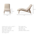 Pierre Beige Fabric Upholstered Armless Chaise Lounge Chair from Mercana - Luna Furniture