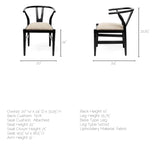 Trixie I Black Wooden Base w/ Dark Taupe Fabric Seat Dining Chair from Mercana - Luna Furniture