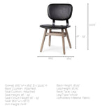 Haden I Black Faux-Leather Wrap Brown Solid Wood and Iron Base Dining Chair, Set of 2 from Mercana - Luna Furniture