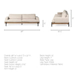 Colburne II 95" Beige Upholstered Three Seater Sofa from Mercana - Luna Furniture