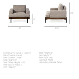 Colburne I Gray Fabric W/ Wood and Iron Frame Accent Chair from Mercana - Luna Furniture