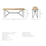 Papillion I 66L x 16W Blonde Wood and Iron Console Table from Mercana - Luna Furniture