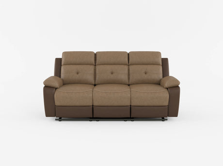 Glendale Brown Microfiber Double Reclining Sofa from Homelegance - Luna Furniture
