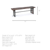 Ledger I 70L x 17W Brown Live-Edge Wooden Dining Bench from Mercana - Luna Furniture