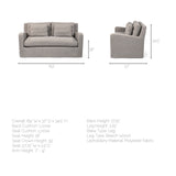 Denly I 69 X 38.25 X 34.5 Flint Gray Slipcover Two Seater Sofa from Mercana - Luna Furniture