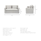 Denly I 69 X 38.25 X 34.5 Frost Gray Slipcover Two Seater Sofa from Mercana - Luna Furniture