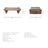 Elaine 59x36 Brown Solid Wood Top & Base Coffee Table from Mercana - Luna Furniture
