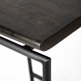 Givens 30.25"H Seat Height Black Wood Seat Black Metal Base Stool from Mercana - Luna Furniture