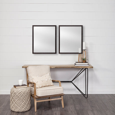 Bristol Black 20x24 Faux Wood Frame Bathroom Vanity Mirror from Mercana - Luna Furniture