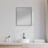 Bristol Grey 20x24 Faux Wood Frame Bathroom Vanity Mirror from Mercana - Luna Furniture
