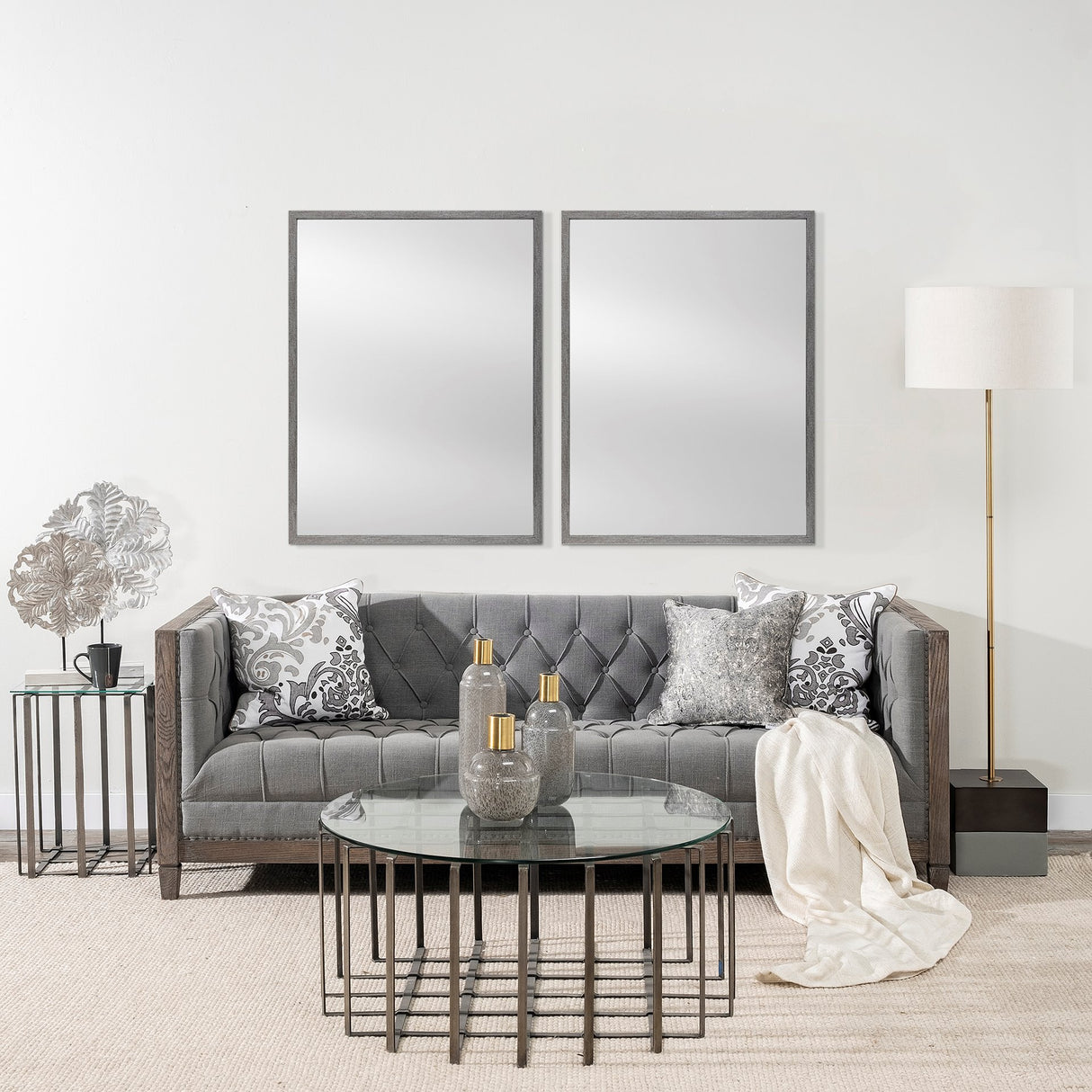 Bristol Grey Plain 3Mil Mirror 30 x 40 from Mercana - Luna Furniture