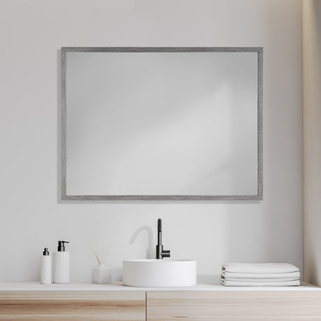 Bristol Grey Plain 3Mil Mirror 30 x 40 from Mercana - Luna Furniture
